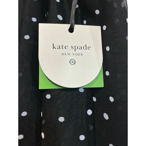 NWT Kate Spade New York Target Black‎ Polka Dot Tiered Tulle Ruffle Mini Dress S - Image 4