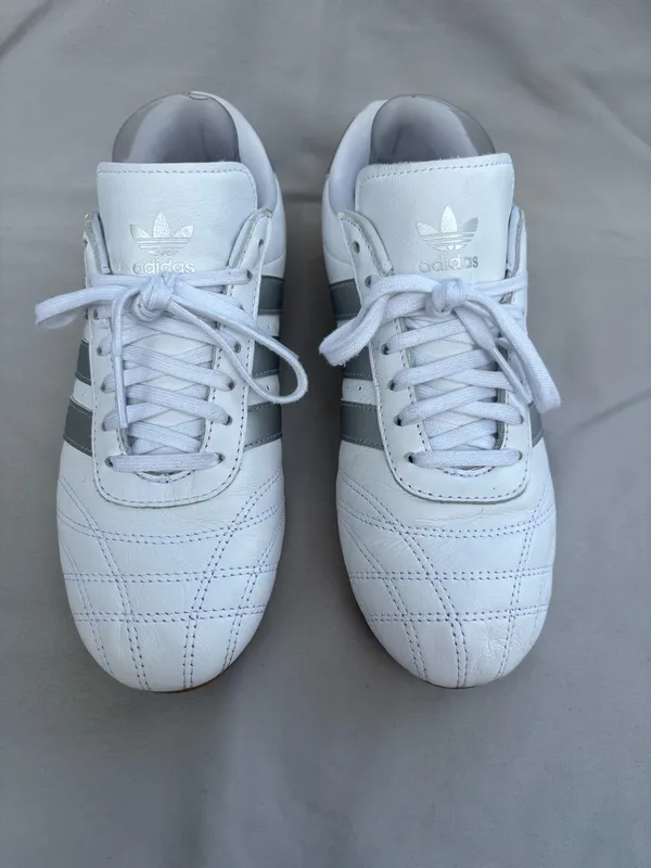 adidas Taekwondo Lace Low Top Sneakers Cloud White/Silver Metallic/Gum JS1192 - Image 3