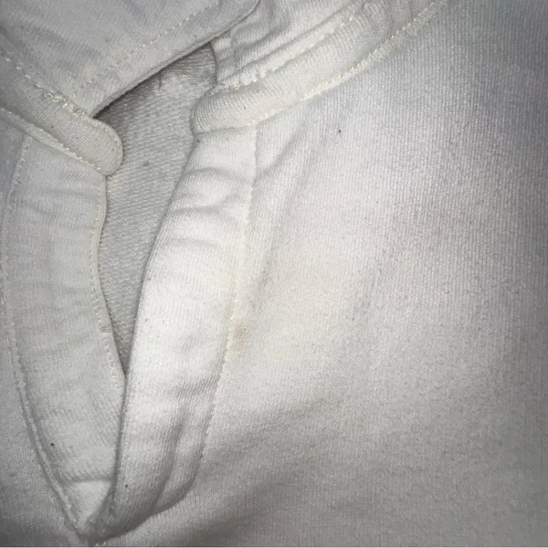 FP Movement Free People White French Terry V-Neck Oversized Polo Sweatshirt Lg - Image 15