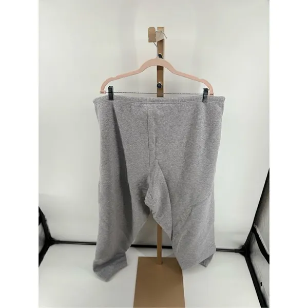 NWT SKIMS Cotton Fleece Jogger 3X Light Heather Gray Sweatpants 30.5 Inseam - Image 6