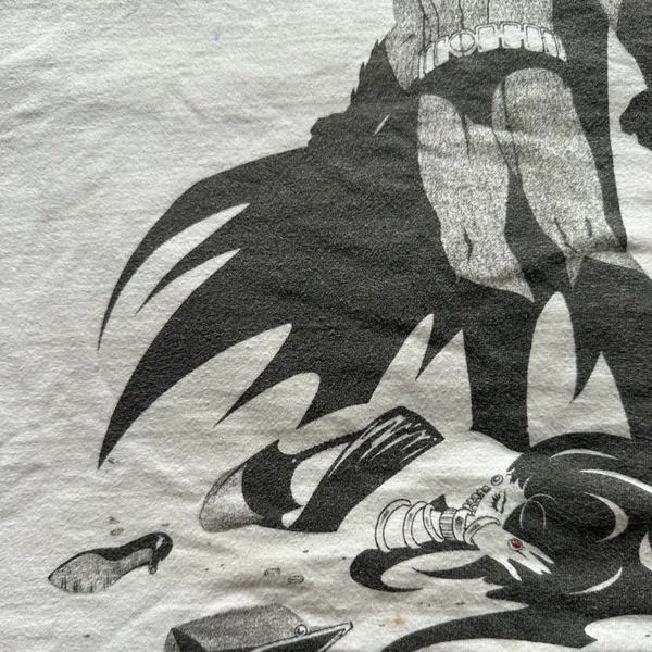 Hanes Batman Black and White #4 by Amanda Conner T-Shirt Size Medium - Image 4