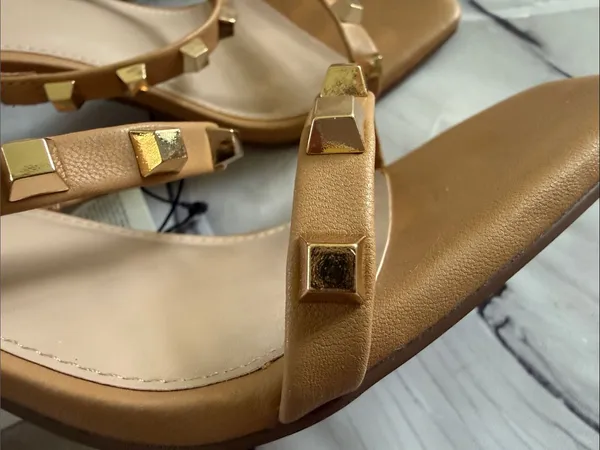 The Drop Avery Women’s Studded Block Heel Sandals in Dow Tan - Image 9