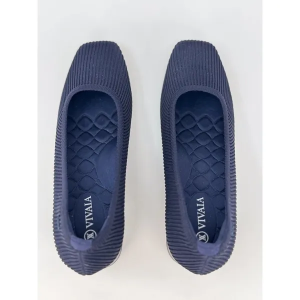 VIVAIA Melody Pro Heels Blue Square Toe Chunky Block Slip On Pumps 37.5 US 7 - Image 9