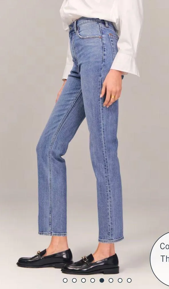 Abercrombie Ultra High Rise Ankle Straight Jean - Image 2