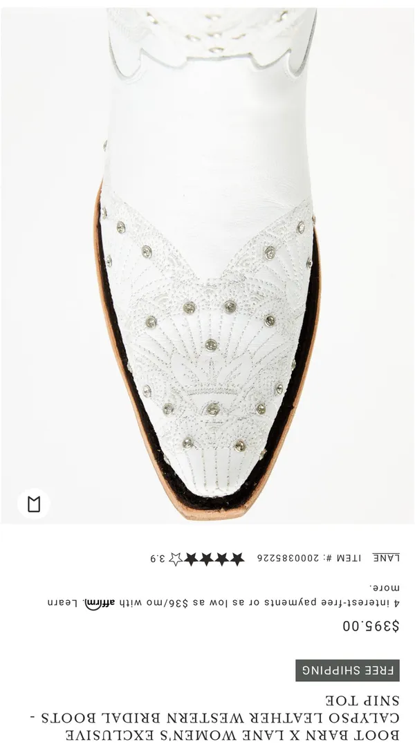 White Lane Cowboy Boots Size 8 - Image 9