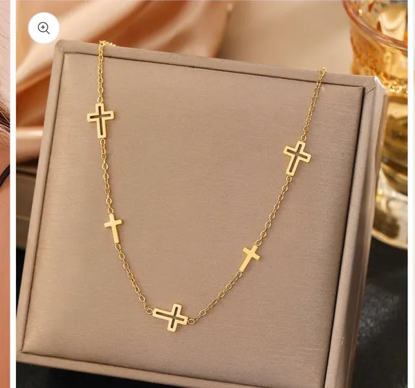 Stainless Steel Tarnish Free Cross Necklace - Image 2