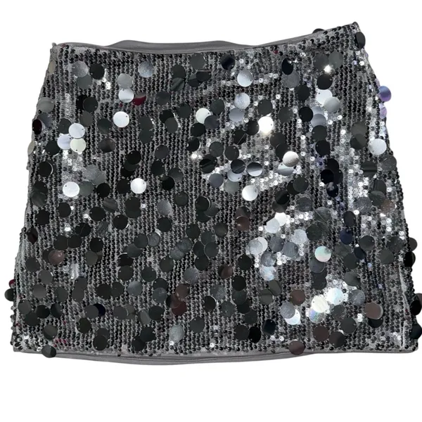 CIDER Sequin Mid Waist Mini Skirt large round circles nwot XS y2k 2000’s core - Image 5