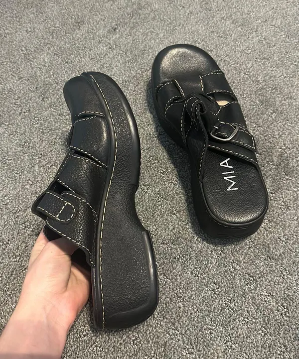 Black Clog Sandals - Image 3