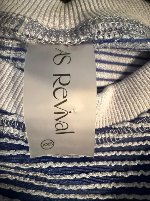 Altar’d State Striped Navy & Light Blue Crewneck Pullover - Image 5