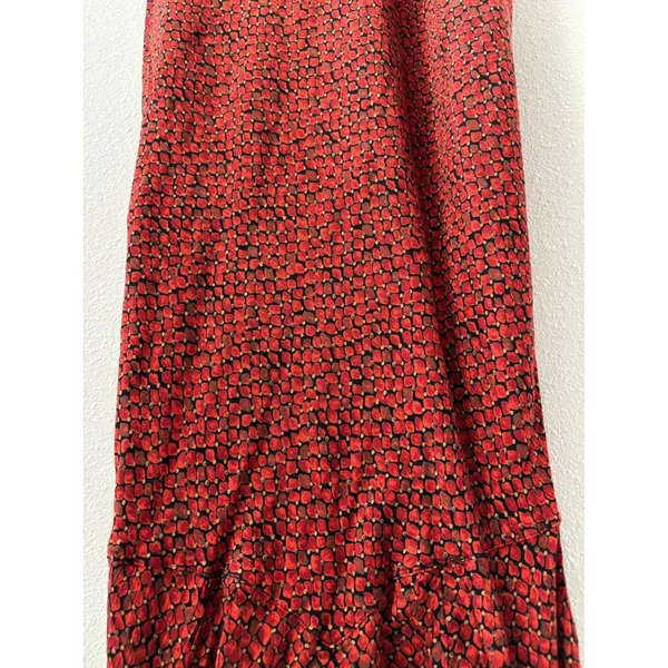 Vintage Midi Dress Womens 6 Black Red Sweetheart Romantic 90s Cocktail Party‎ - Image 4