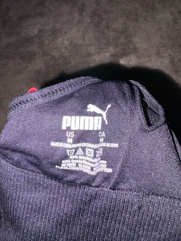 Puma Black and Grey Sports Bra - Image 4