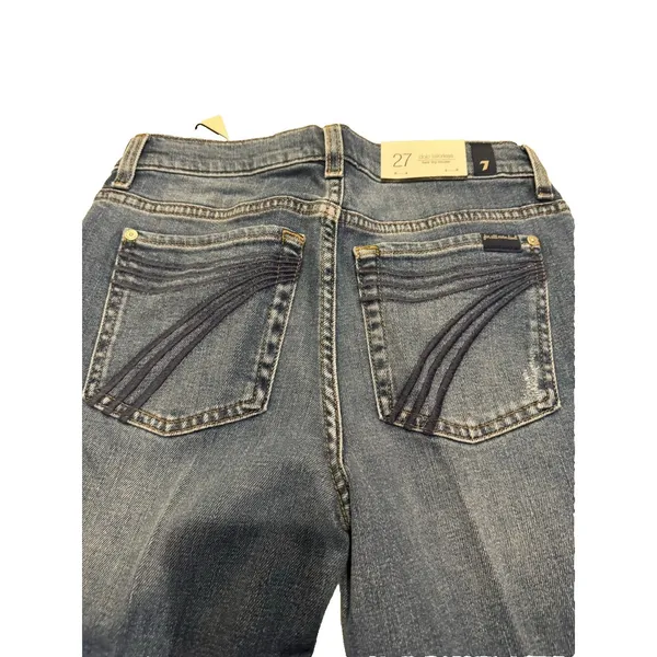 7 For All Mankind Dojo Agadir Tailorless Flare Jeans Size 27 NWT - Image 3