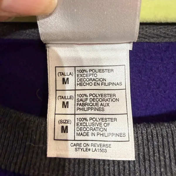 Disney Store Exclusive Purple Eeyore Vintage Fleece Sweatshirt Sz M - Image 5