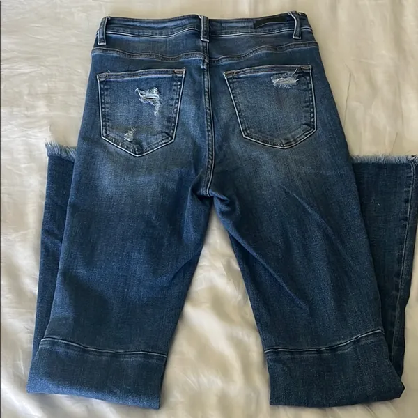 RISEN distressed boot cut jeans Blue Size 29 - Image 4