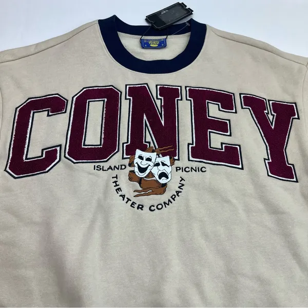 Coney Island Picnic Theater Company Graphic Sweatshirt Womens Small NEW‎ *FLAWED - Image 10