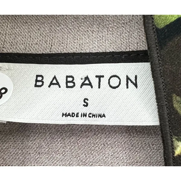 Babaton Tunic Mini Dress‎ S Green Floral Tie Neck Pockets Fairy Grunge Whimsy - Image 13