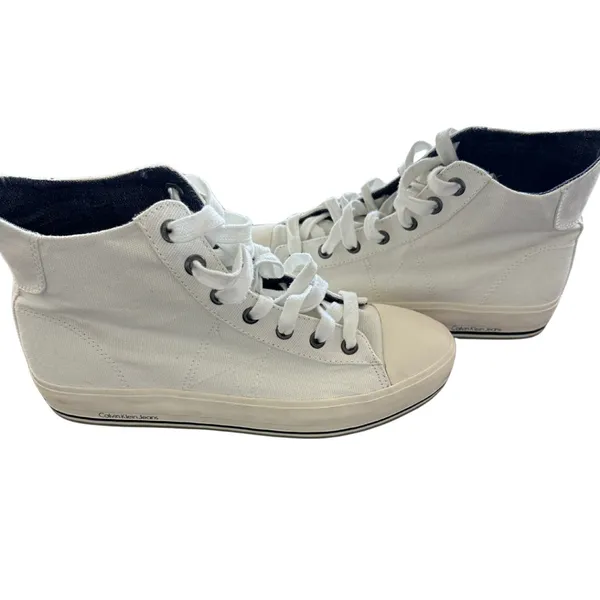 Calvin Klein Canvas High Top Sneakers (Size 9.5) - Image 6