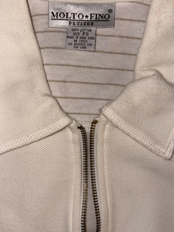 Cropped Cream Zip - Image 2