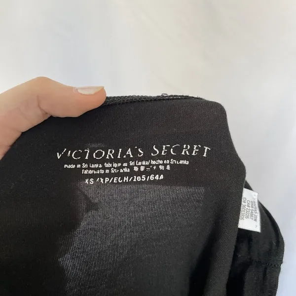 Victoria's‎ Secret Black Wide-Leg Pants With Elastic Waistband & V Logo size XS - Image 7