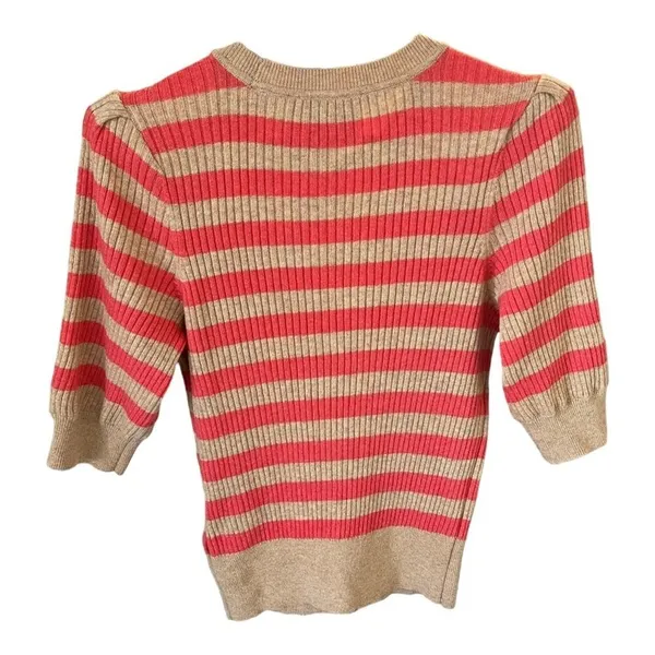 Scotch & Soda Women's size small Amsterdam Puff Sleeve Striped Sweater - Image 2