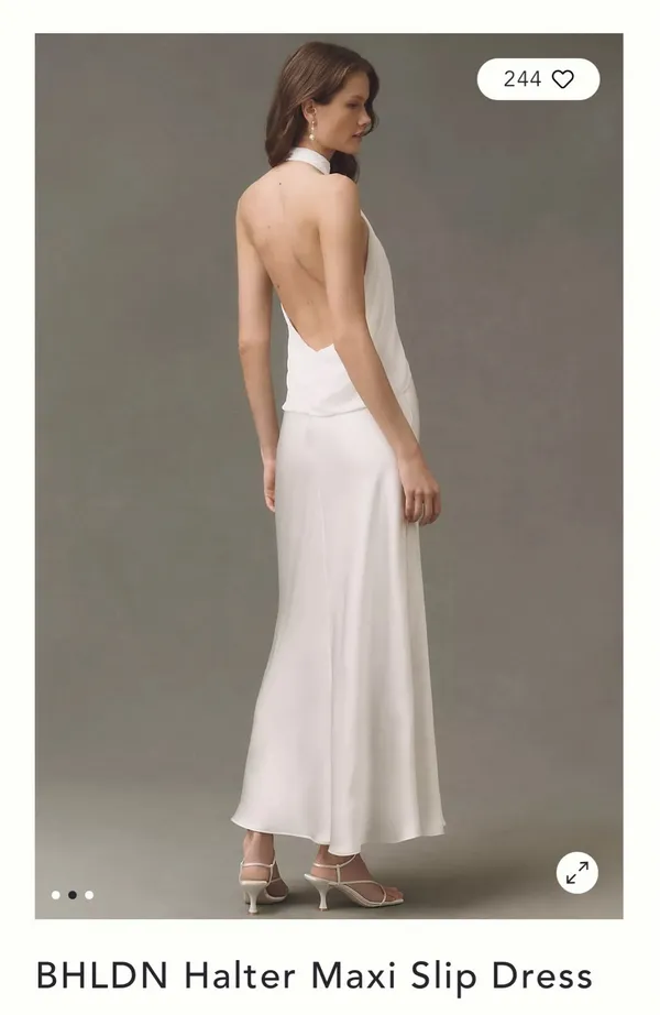 BHLDN HALTER maxi slip dress - Image 2