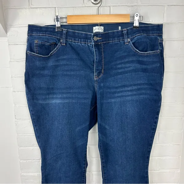 Wonderly Dark Wash Plus Size Skinny Jeans - Image 5
