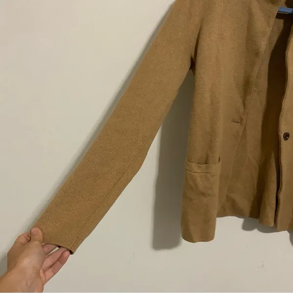 J. Crew Tan Single Button Sweater Blazer size Small - Image 2