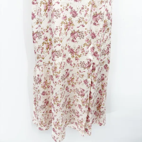 Saints + Secrets Women Cottagecore Floral Cowl Neck Halter Romantic Maxi Dress S - Image 5