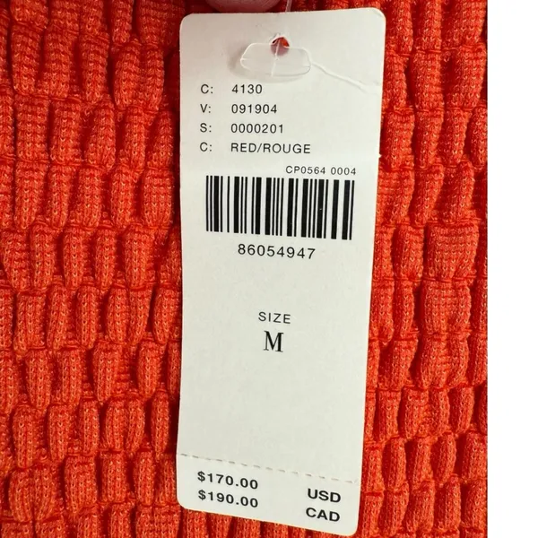 NWT‎ Anthropologie Ariana Square Neck Asymmetrical Ruffle Hem Tank Dress Medium - Image 4