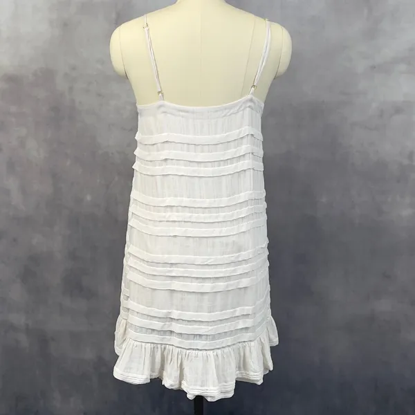 Saltwater Luxe Tiered Mini Dress‎ Women Medium Ruffle Boho Coastal Clean Girl - Image 3