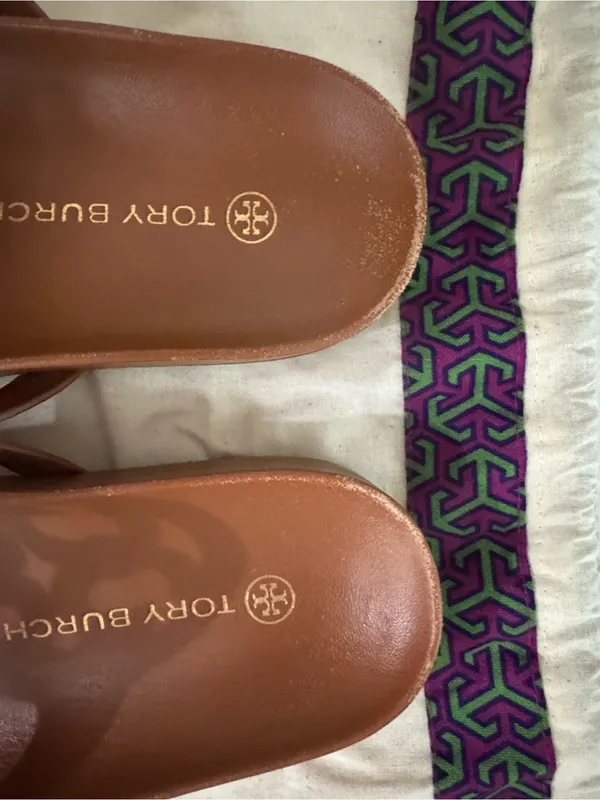 Tory Burch Miller Cloud Sandal Aged Camello Size 9 - Image 5