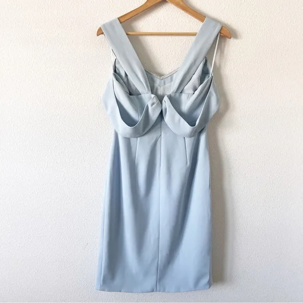Elliatt Liberty Cornflower Blue Cold Shoulder Cocktail Wedding Guest Midi Dress - Image 7