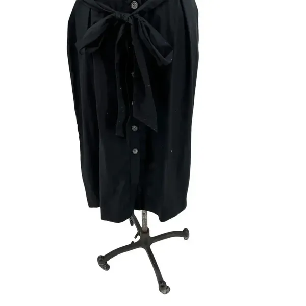 J. Crew Cottage Dress in Black‎ Square Neck Puff Sleeve Button Front Size XL - Image 6