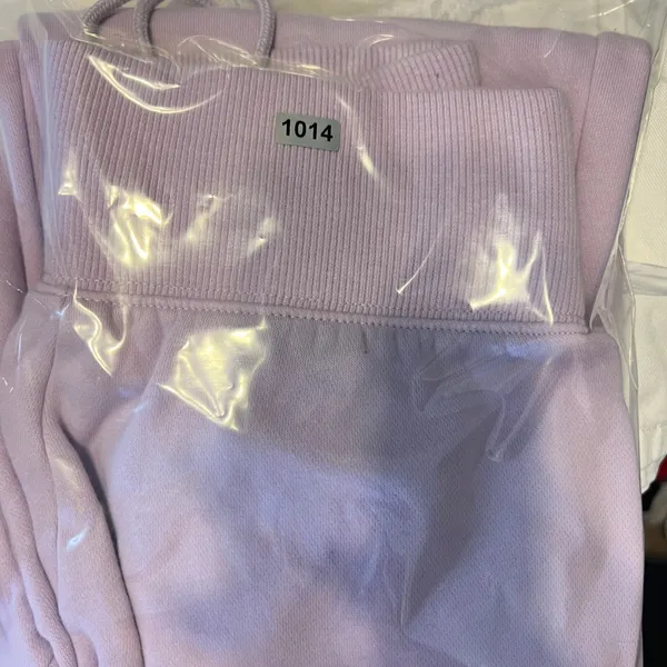 1014‎ | Nike High Waisted Logo Fleece Jogger Sweatpants Lavender Womens XS - Image 7