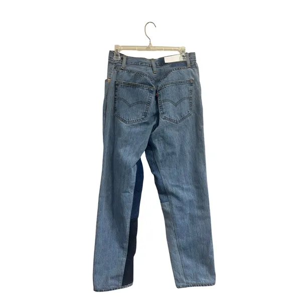 RE DONE‎ Levi's High Rise Straight Jeans Altered Waist Vintage Wash Size 27 - Image 2