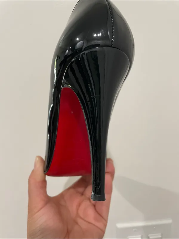 Christian Louboutin Decollete 868 100 Patent Calf Heels Shoes Size 38.5 - Image 7