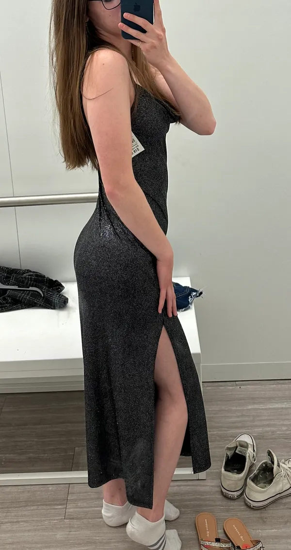 Bebe Sparkly Black Dress - Image 3