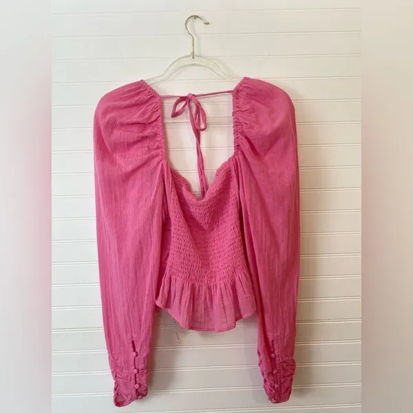 Barbiecore Pink Chloe Cotton Blouse - Image 5