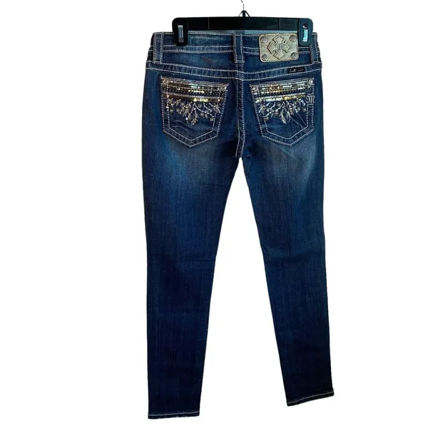 New Miss Me Jeans Womens‎ Sz 26 signature super skinny Denim Embellished Pockets - Image 7