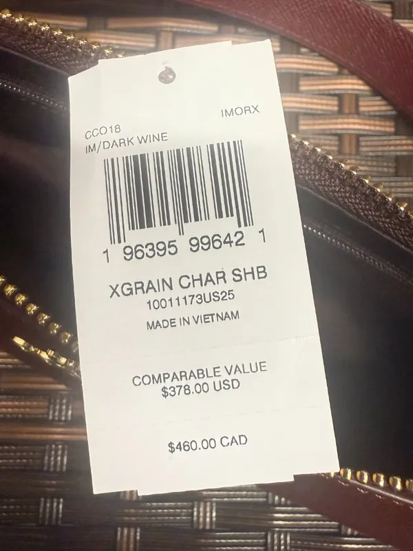 COACH nwt coach Charlotte Shoulder bag dark wine CCO18 WITH CHERRY CHAINS - Image 11
