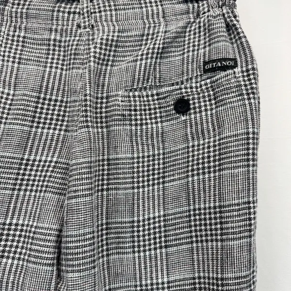 Gitano Plaid Pants 80s Sz 16 Waist 30” To 34” Grunge Academic Paperbag Baggy - Image 8