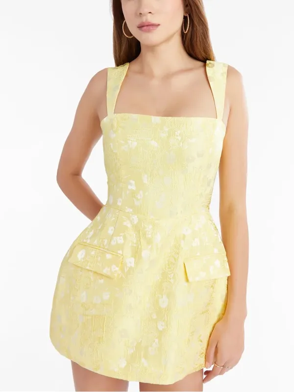 Amanda Uprichard Bethany Romper in Yellow - Image 3