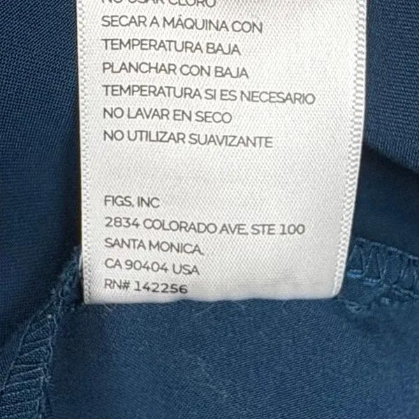 Figs Catarina One-Pocket Scrub Top Blue V-Neck Darted Back Short Sleeve Size XXL - Image 9