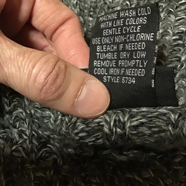 Vtg Gray Y2K hippie boho bell sleeve sweater - Image 4