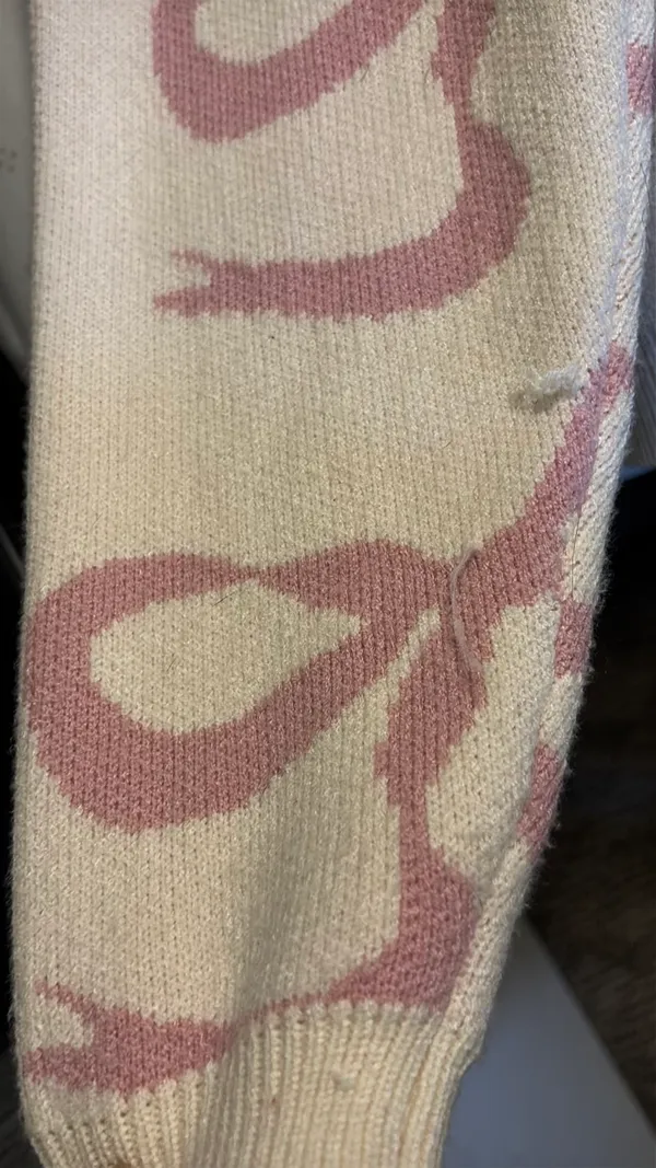 Altar'd State pink bow Sweater - Image 4