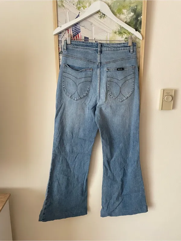 Rolla's Eastcoast Flare High Rise Jeans Size 29 Hemmed* - Image 7