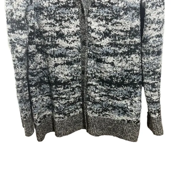 Athleta Sz S Westlake Textured Cardigan Sweater Gray Fog Camo Fine Merino Wool - Image 3