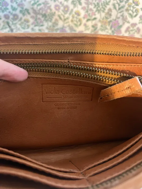 Italian leather wristlet Brown - Image 5