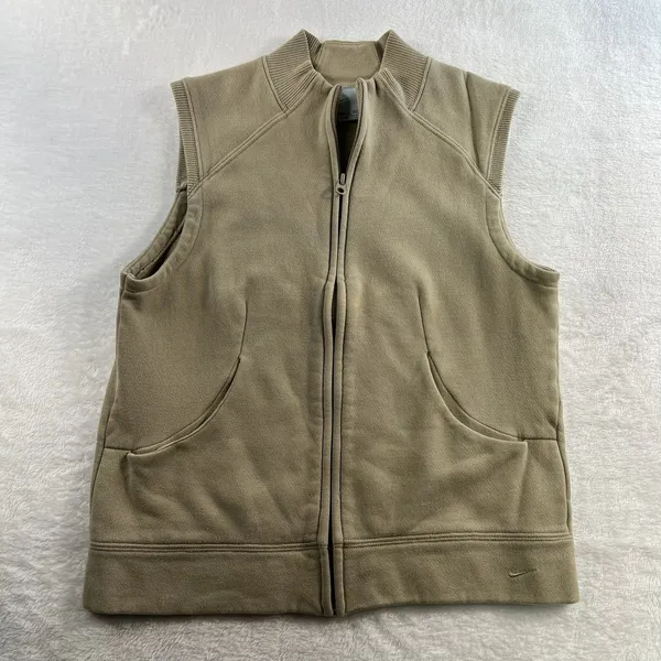 VTG Y2K Nike XS Vest Full Zip Sleeveless Fleece Pockets‎ Outdoor Casual Grunge - Image 2