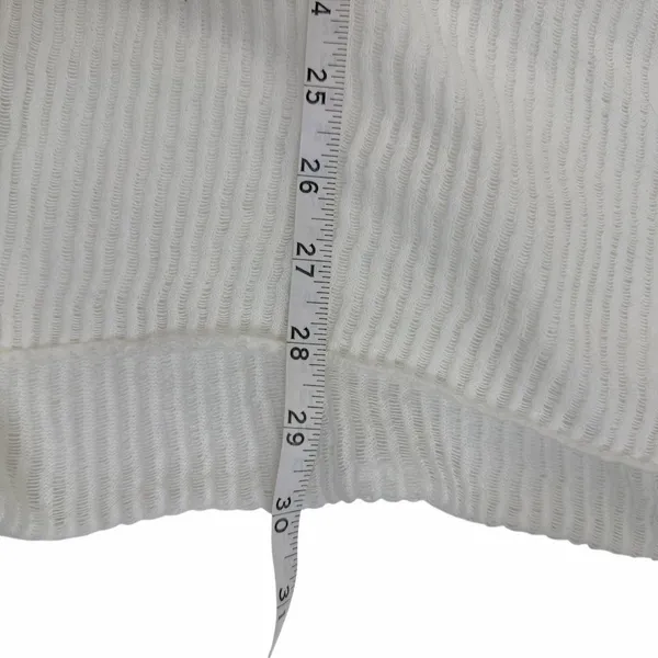 New Roxy Santa Monica Pullover Sweater White Open Knit Cotton High Low Size S - Image 10